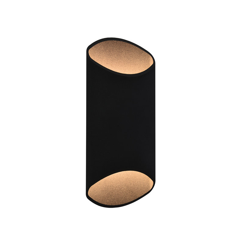 LED Outdoor Sconce, 16" H x 7" W x 4.7" D, Black