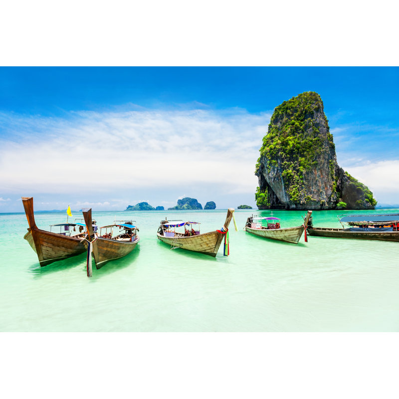 Longtale Boat - Wrapped Canvas Print, 30cm H x 46cm W x 3.8cm D