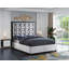 Lit plateforme tapissier en bois massif Narding-61938257