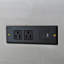 Grand lit plateforme tapissier, deux prises et ports de charge USB des deux côtés, deux coussins de chevet, tablettes de rangement, velours, gris-1719863792