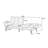 Polyfiber 2Pc Sectional Sofa Set Living Room Furniture Solid Wood Legs Plush Couch Adjustable Sofa Chaise