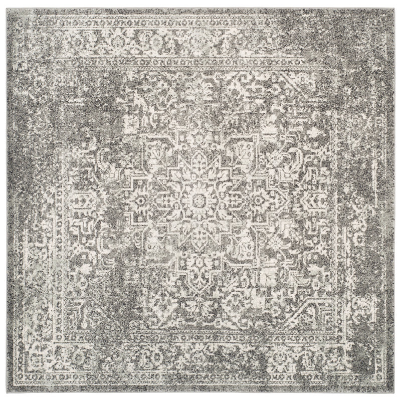 Aalexus Performance Oriental Rug, Square 6'7"