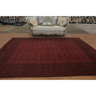 Geometric Oriental Afghan Area Rug 8x11