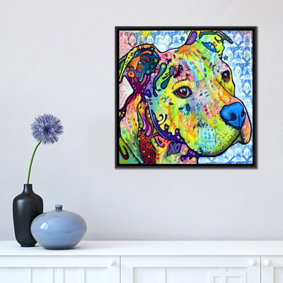 «Thoughtful Pit Bull This Years I», impression sur toile tendue