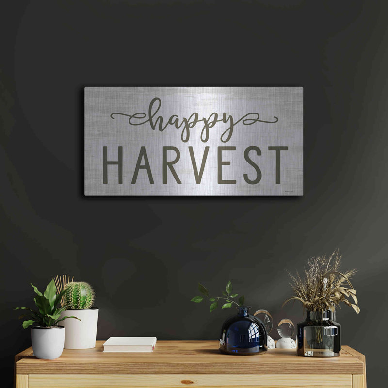 Trinx «Happy Harvest» par Lettered & Lined, art mural en métal, H 12 po x l 24 po