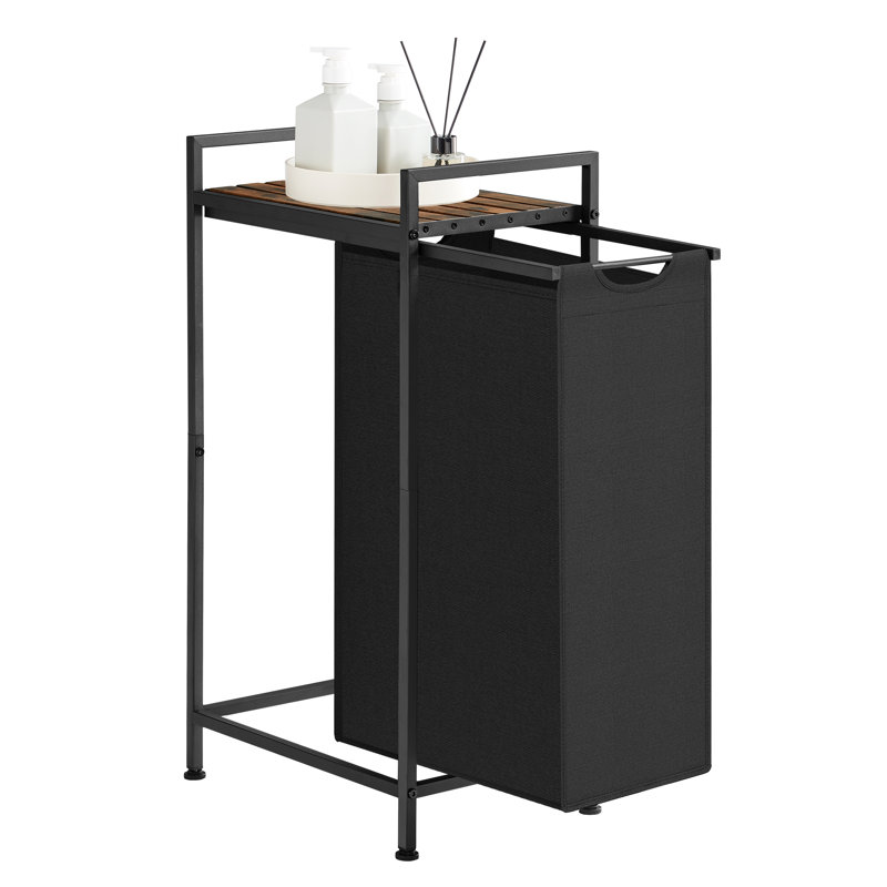 Laundry Hamper, Ink Black/Rustic Brown