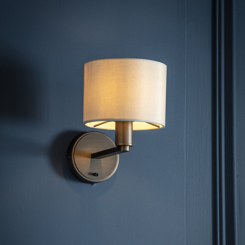 Katrina Armed Sconce, Antique Bronze/Grey