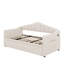 Lit de jour rembourré simple avec lit gigogne réglable en hauteur-1197065454