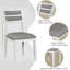 Ensemble de salle à manger classique avec table trapézoïdale et chaises ergonomiques