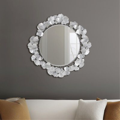 Miroir mural rond 30,5 "Gingko