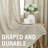 Linen Curtains for Living Room 2 Panels Back Tab Loop Pocket Textured Light Filtering Semi Sheer Rustic Farmhouse Boho Curtain for Bedroom , Castle Wall-16304810-16304807