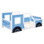Lit plateforme simple en forme de voiture avec roues