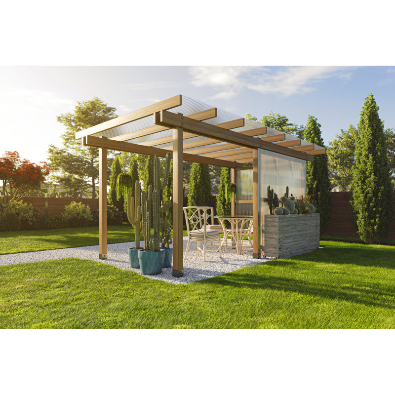72" x 21" Clear Polycarbonate Roof Panel, Weatherproof Corrugated Sheet for Patio, Deck & Carport Cover