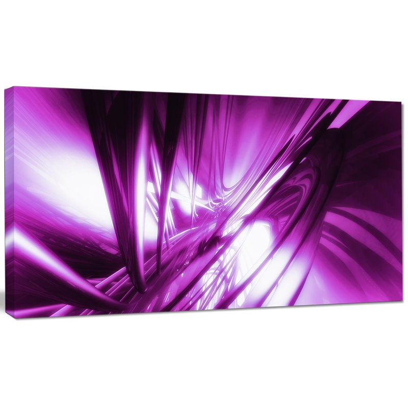 «Purple Fractal», impression sur toile tendue, H 16 po x l 32 po x P 1 po
