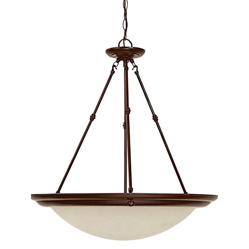 Werner 3 - Light Single Pendant, Incandescent, Burnished Bronze, 20.75" H x 20" W x 20" D