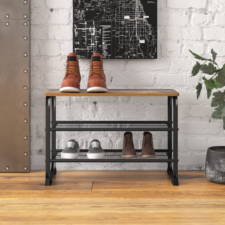 2-Tier Tubular Metal Shoe Rack