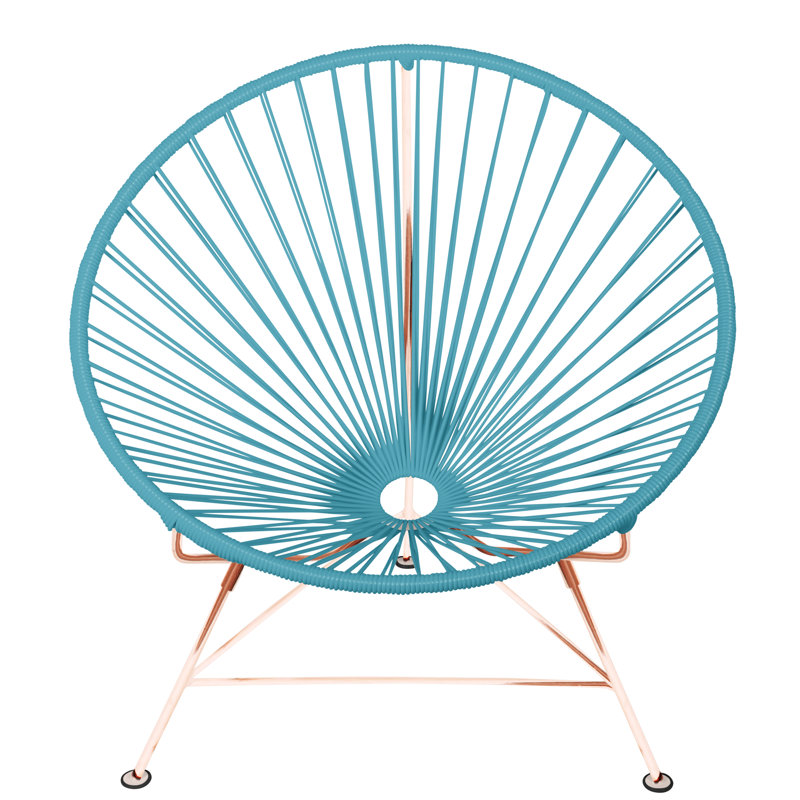 Innit Indoor Handmade Lounge Chair, Blue/Copper