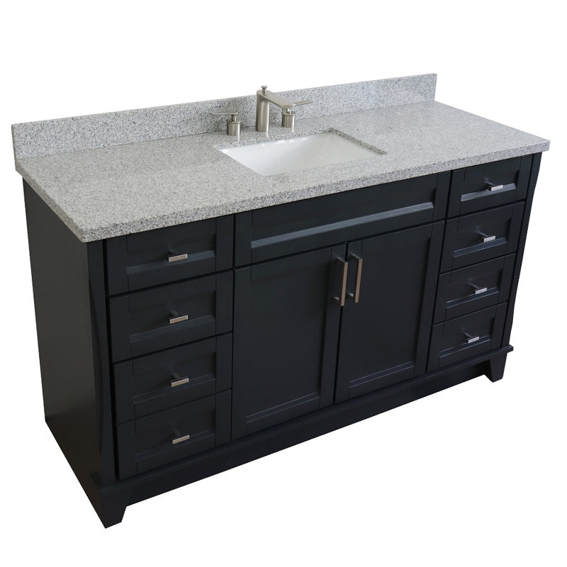 Ensemble de meuble-lavabo simple 61 po Dagh, Granite