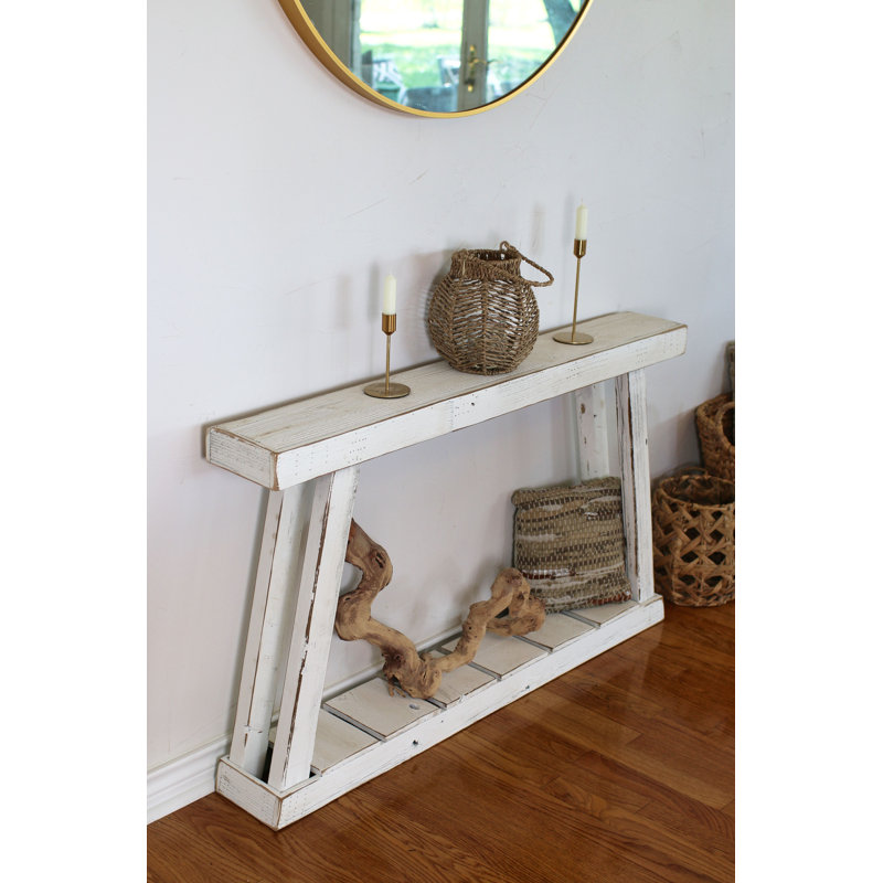 Bryin 46'' Unfinished Solid Wood Console Table