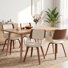 Hitney Faux Leather Swivel Dining Armchairs