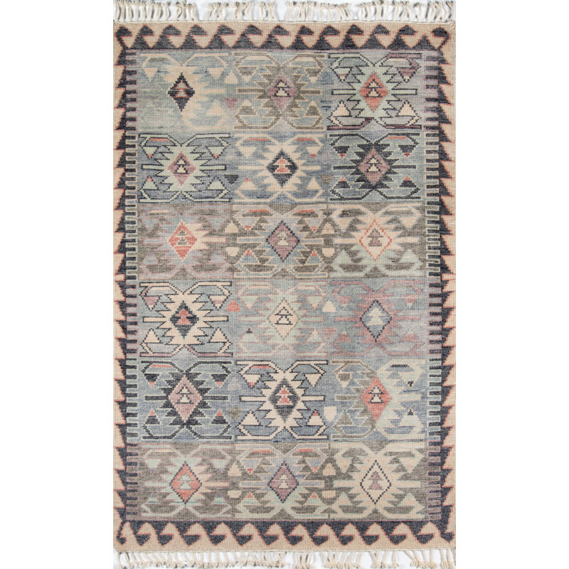 Nomad Wool Southwestern Area Rug, Rectangle 9' X 12'