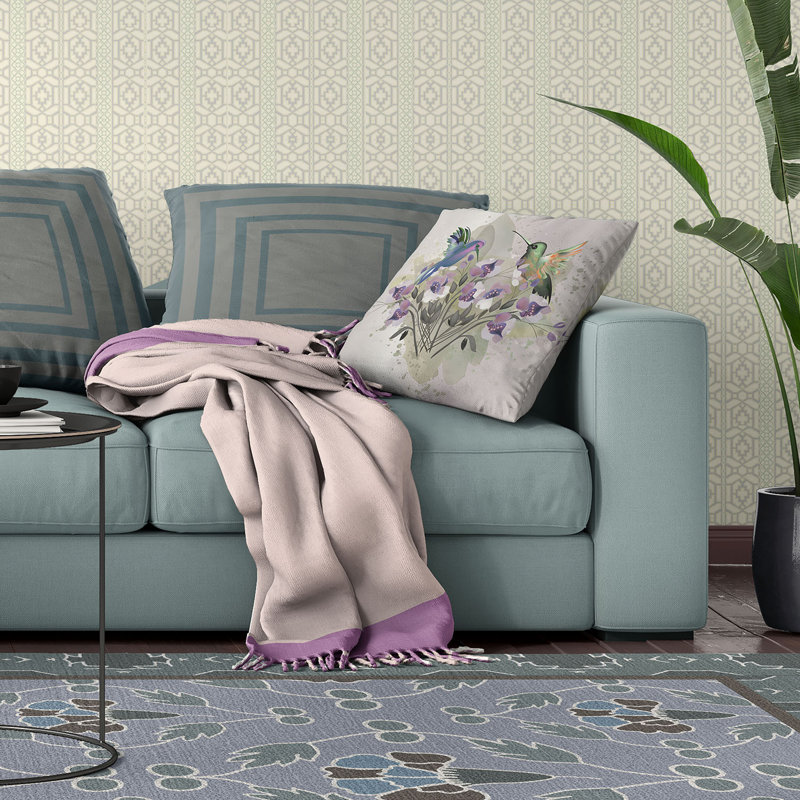 Coussin 26 x 26, Beige / Mauve