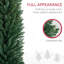 Arbre de Noël artificiel 8 pi, arbre de Noël mince avec 618 pointes de branches réalistes et support en plastique