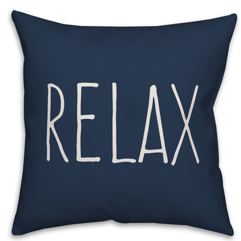 Outdoor Throw Pillow, Navy, 18" x 18"