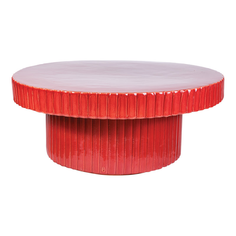 Flue Outdoor Round Coffee Table, Plum Gloss