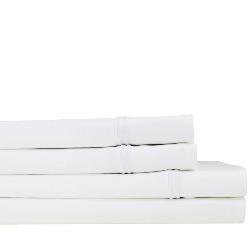 Ensemble de draps Benin, Ensemble de draps pour grand lit + un drap-housse , Blanc