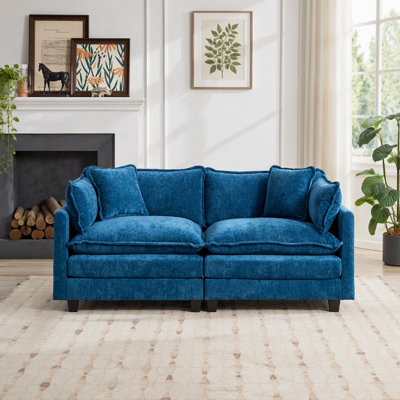 Cloud Sofa 3 Seats with Breathable Chenille Fabric