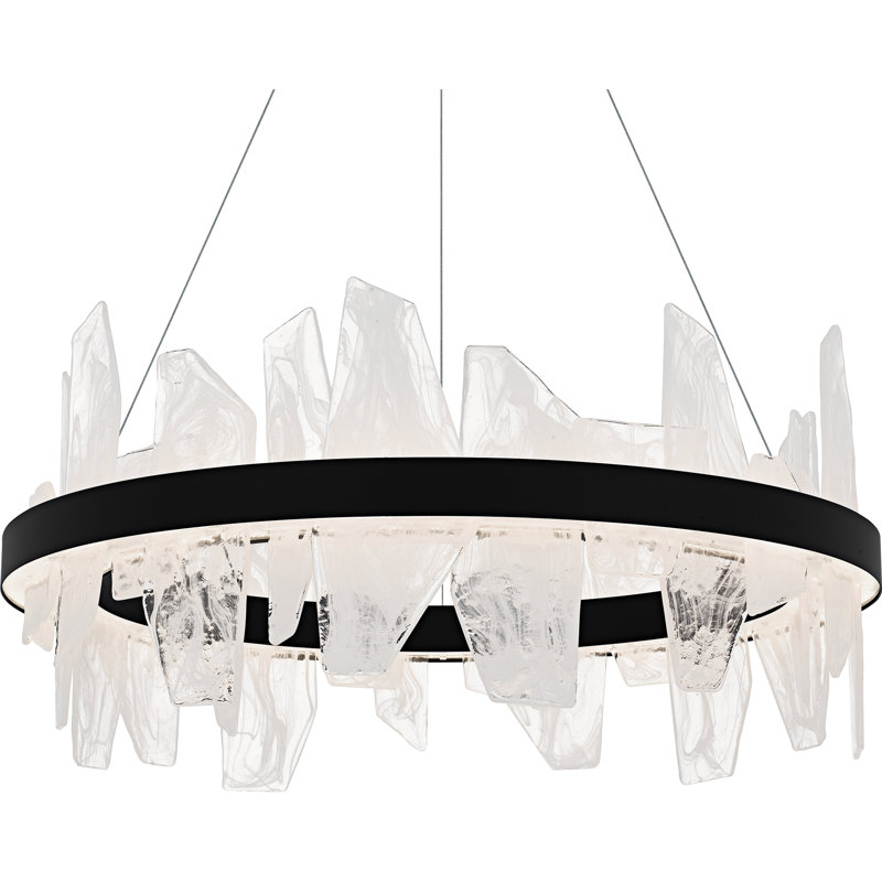 Aurelia Integrated LED Soft Chandelier, Matte Black