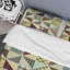 Multicolore carré patchwork - ensemble de housse de couette abstrait - microfibre de polyester-10182880