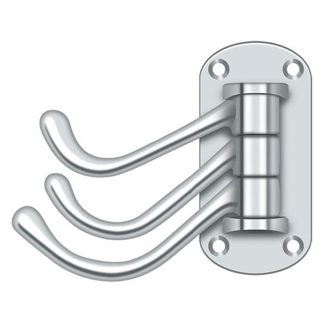 Triple Robe Hook, Polished Chrome