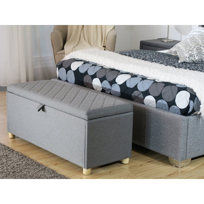 Stanfill 130cm Wide Rectangle Solid Colour Ottoman with Storage