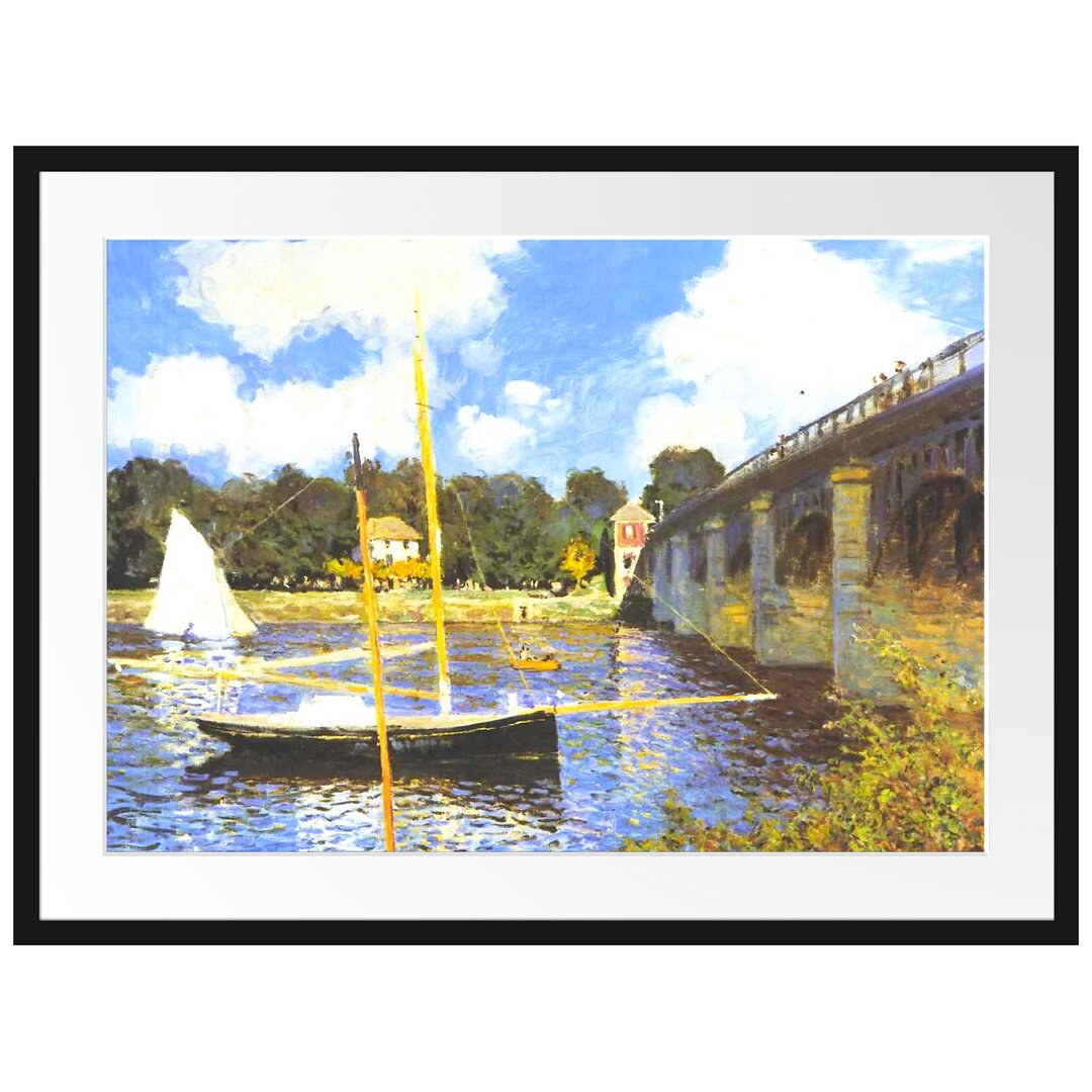 Gerahmter Kunstdruck The Bridge at Argenteuil von Claude Monet