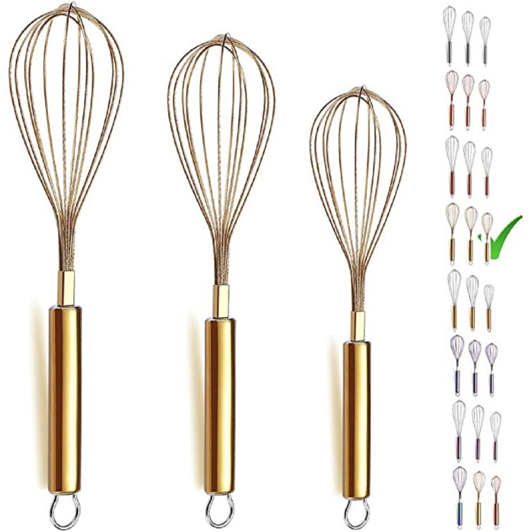 Good Cook Stainless Steel Whisks, 3-Pack