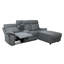 DS Living Home Furniture 3 Seater Leather Match Reclining Sofa & Chaise-1358405863-1358405858