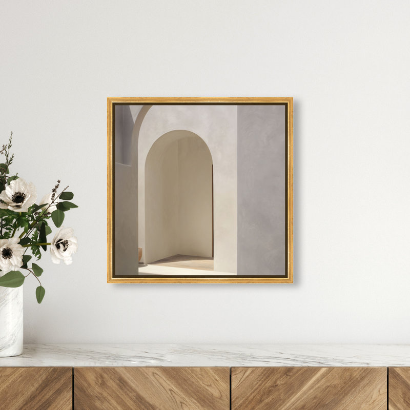 Desert Modernism IV Abstract Canvas Print by Oliver Gal, Black Frame, 12 x 12, 17" H x 17" W, Gold Floater Frame