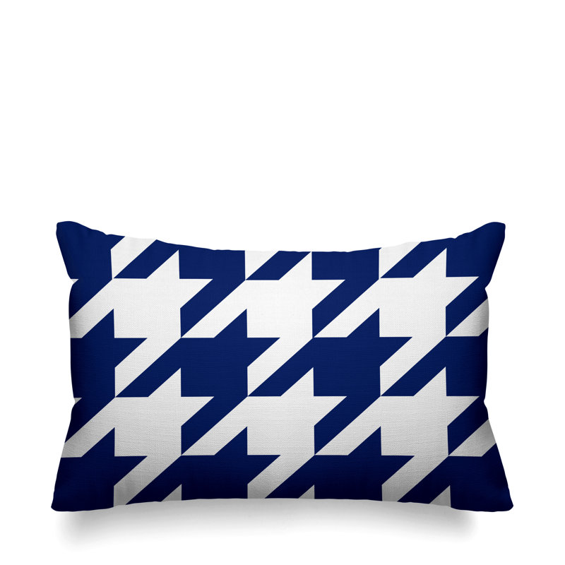 Outdoor Reversible Throw Pillow, Blue