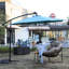 Parasol à énergie solaire 10 pi, énergie - patio à DEL à énergie solaire pour l'extérieur-232161576
