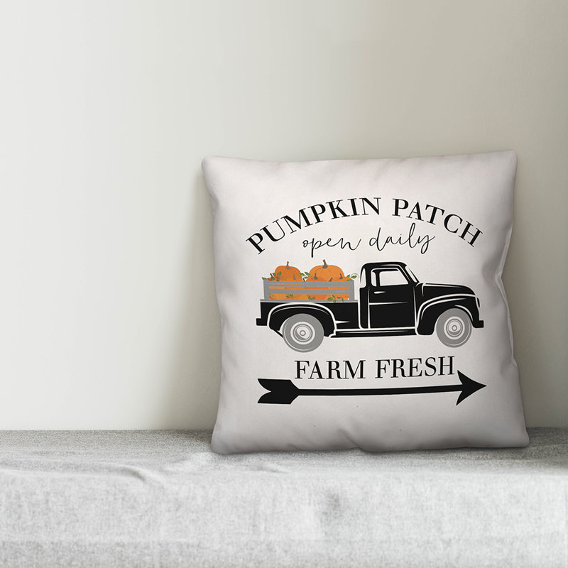  Housse de coussin Pumpkin Farm Truck, 16 po x 1 po