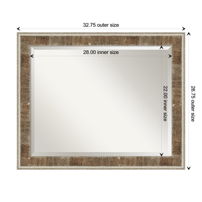 Miroir meuble-lavabo biseauté Kamdyn, H 27 po x l 33 po