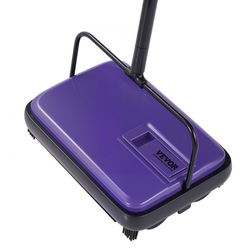 Balayeuse à tapis manuelle avec balai à poussière avec capacité de 300 ml facile à vider, largeur de nettoyage de 6,7 po pour les tapis de bureau à domicile