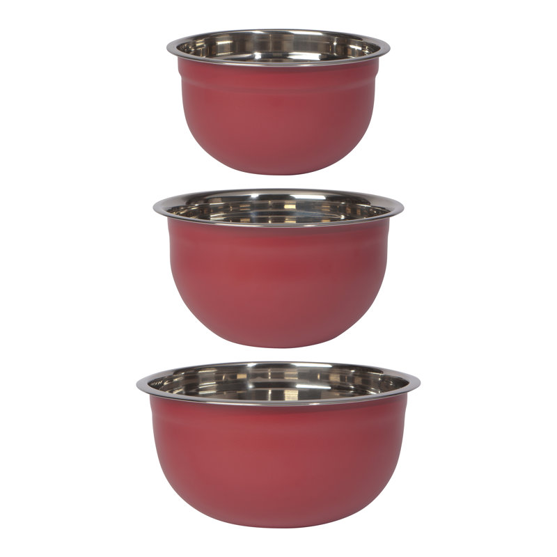 Ensemble de bols à mélanger 3 pièces, Rouge
