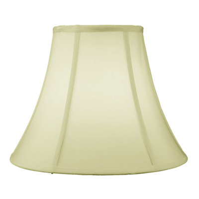 Abat-jour cloche en soie / coquille d'œuf H 11 po x l 14 po