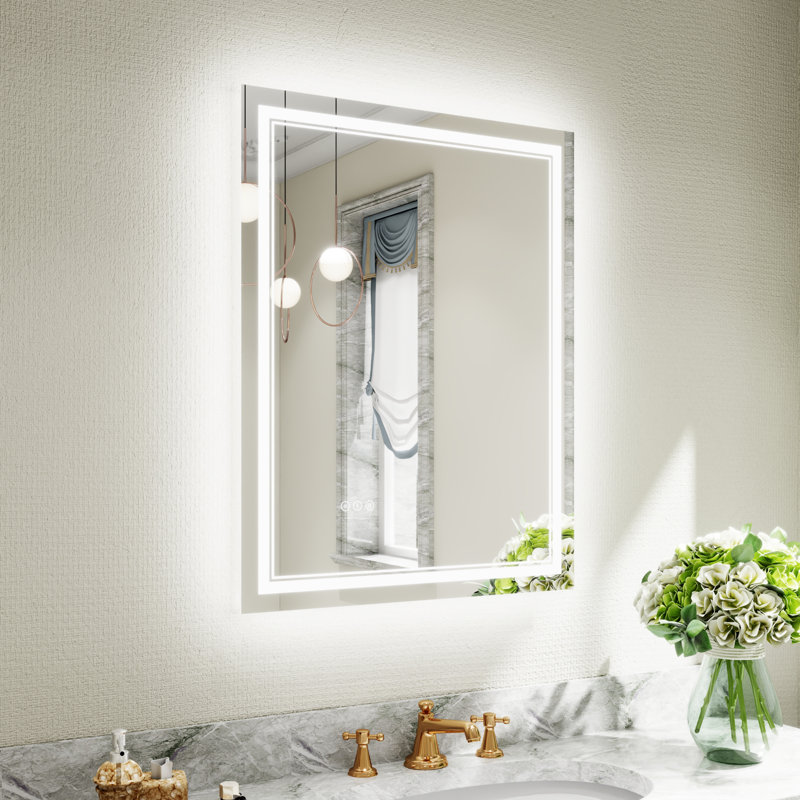 Miroir de salle de bain mural Aolaith, 28 po x 36 po