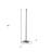 30" Black Abstract Metal Tabletop Taper Candlestick