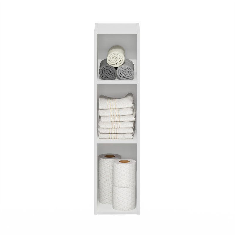 Leila 80.01cm H Standard Bookcase, 80.01cm H x 19.99cm W x 23.6cm D, White
