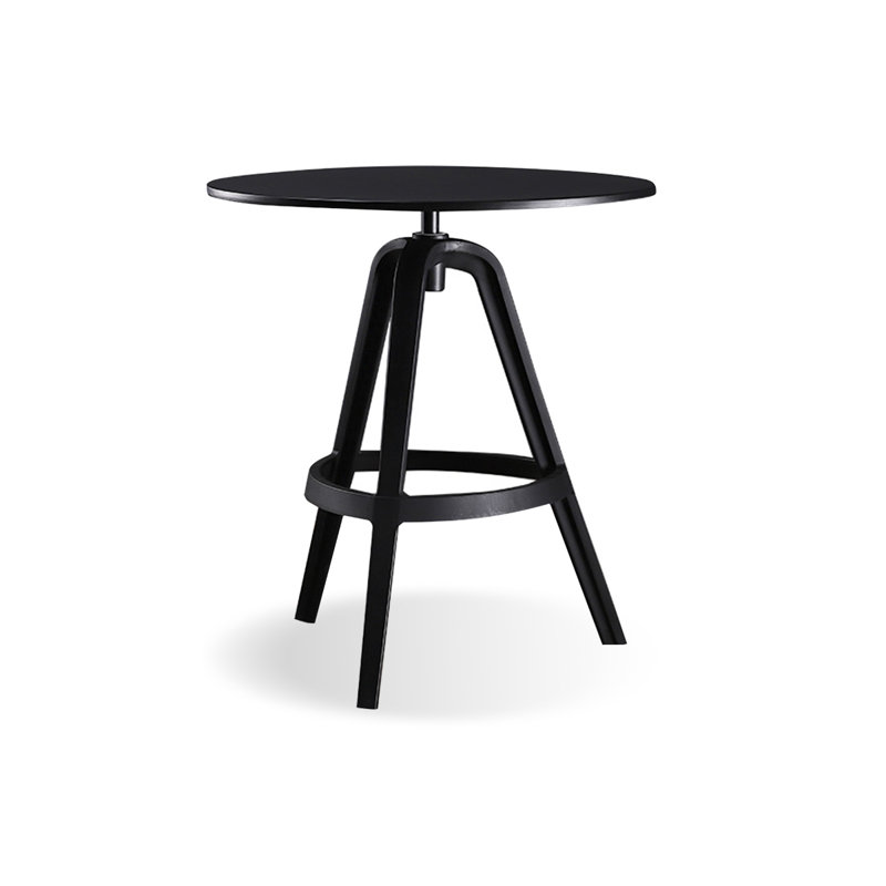 Black Round Plastic Dining table, Black